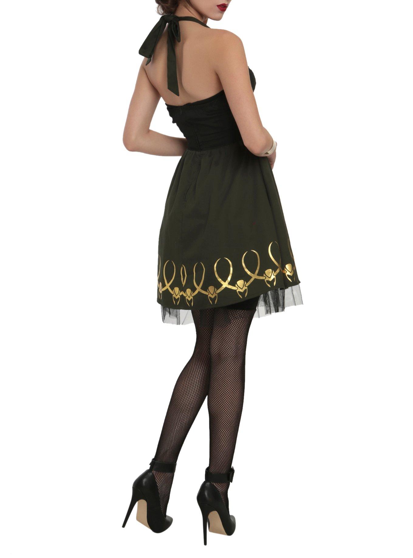 Her Universe Marvel Loki Halter Dress, , alternate