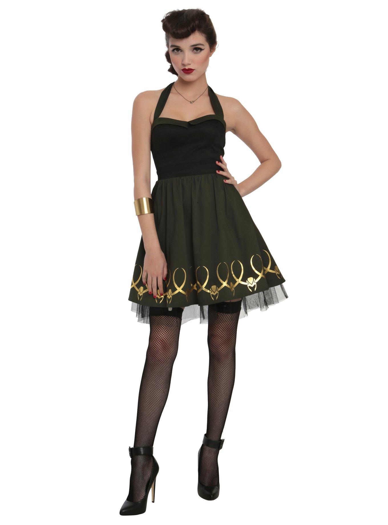 Her Universe Marvel Loki Halter Dress, , alternate