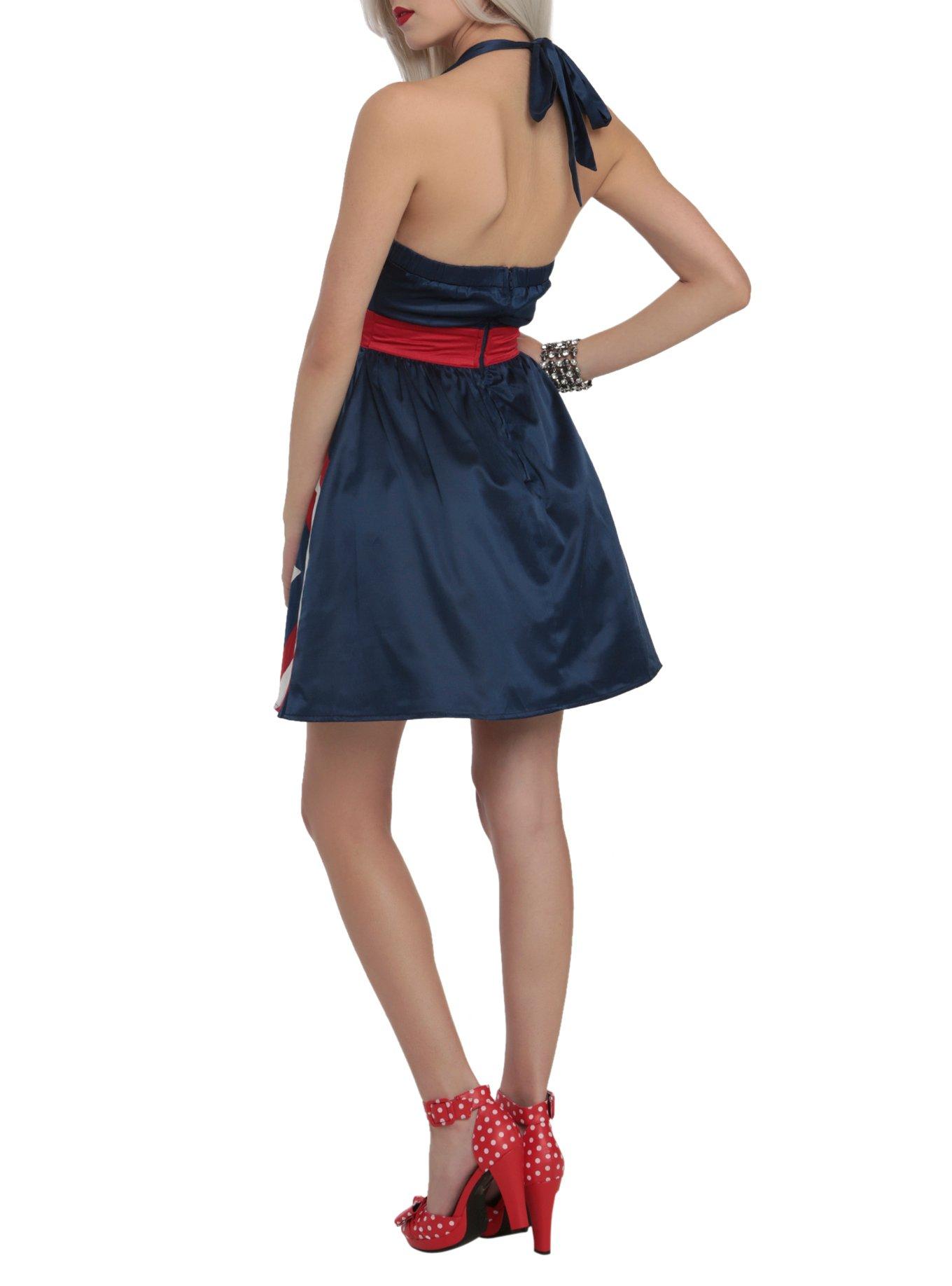 Her Universe Marvel Captain America Halter Dress, , alternate