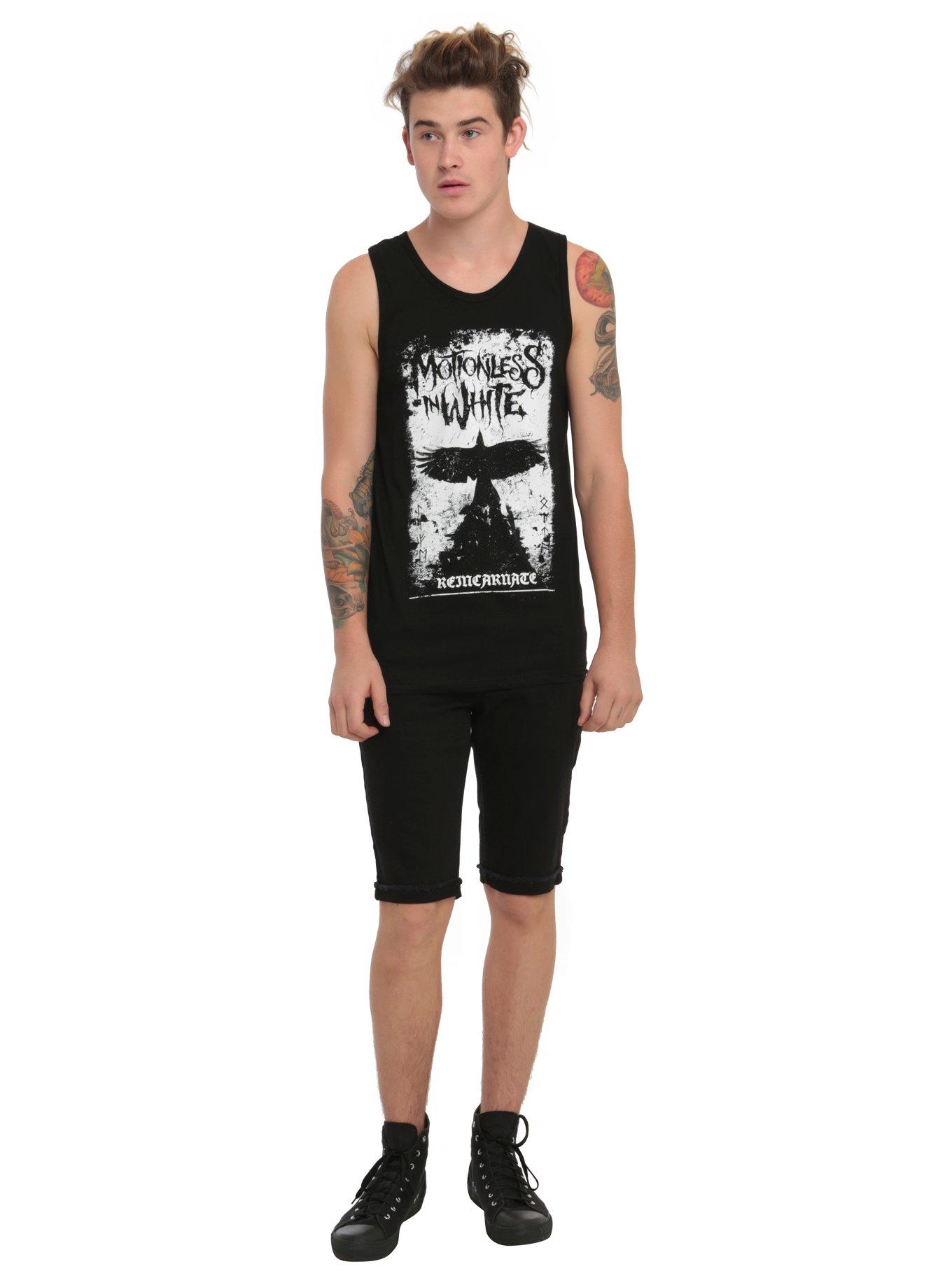 Motionless In White Crow Tank Top, BLACK, alternate