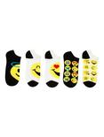 Emoji No-Show Socks 5 Pair, , alternate