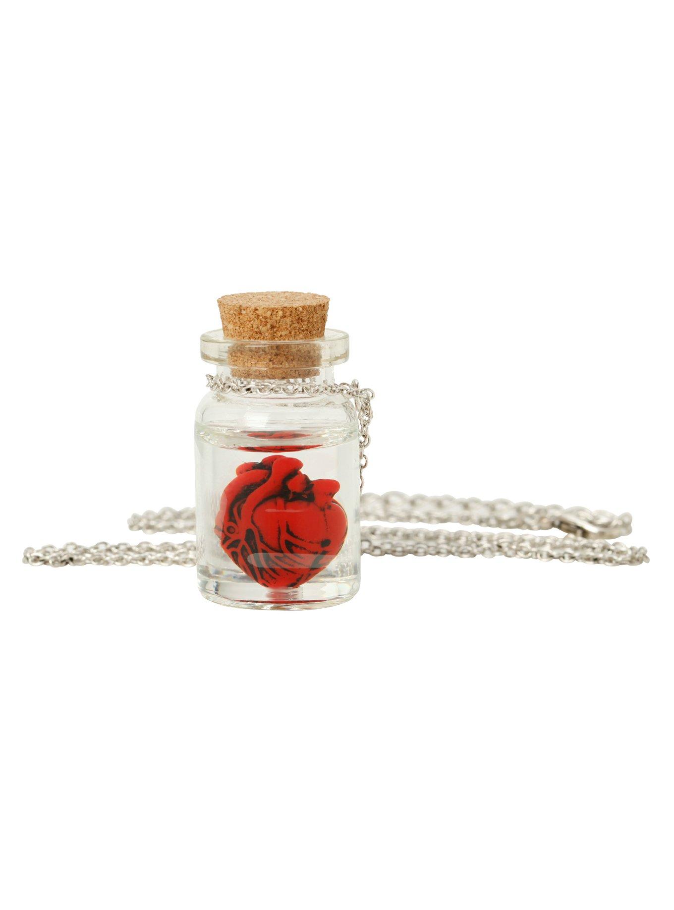 LOVEsick Anatomical Heart Bottle Long Necklace, , alternate