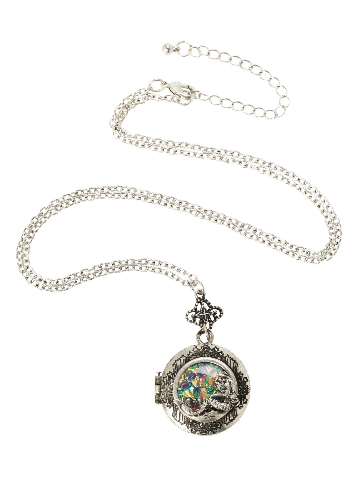 LOVEsick Mermaid Locket Long Necklace, , alternate