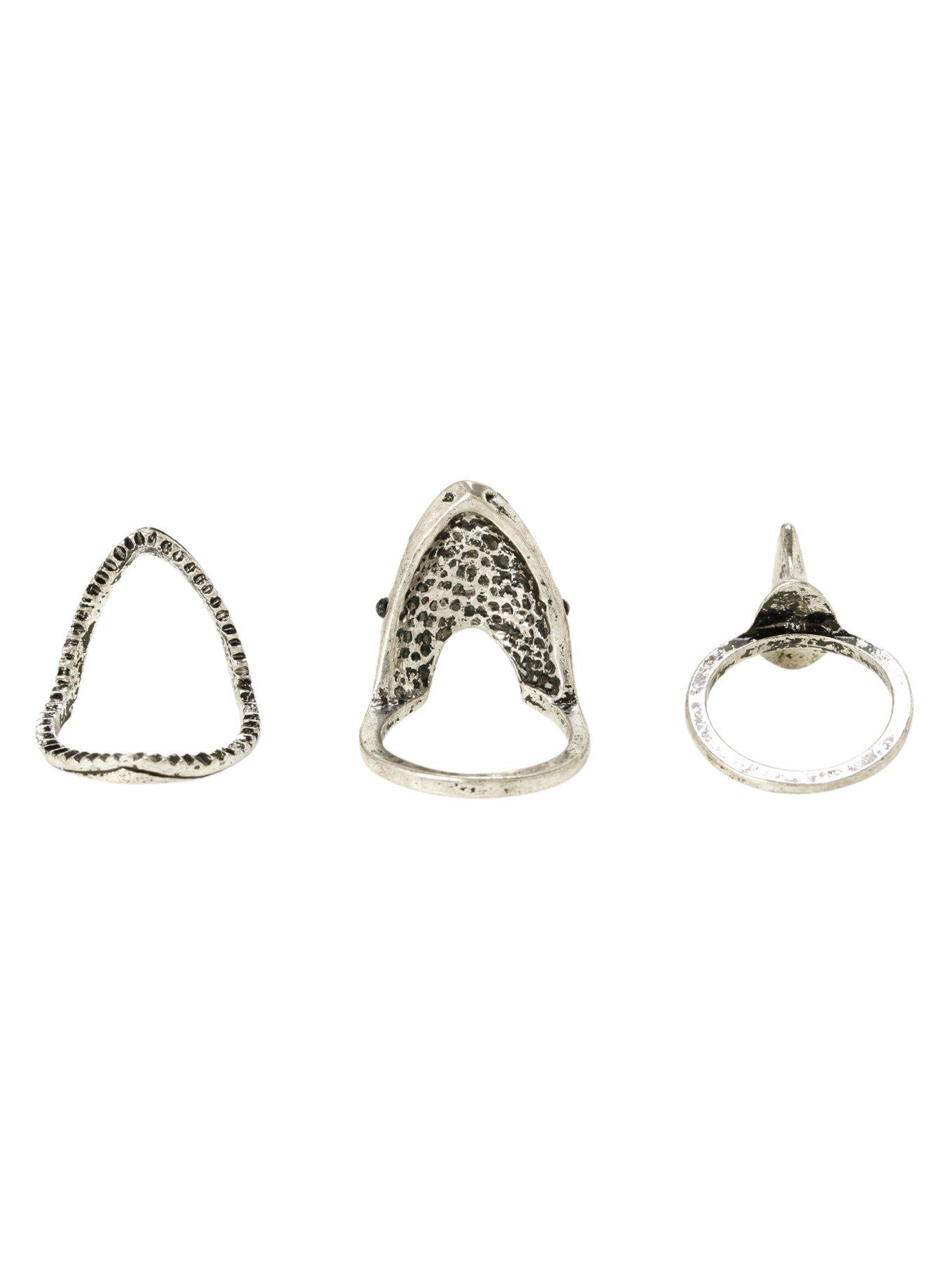 LOVEsick Shark Stackable Ring Set, , alternate
