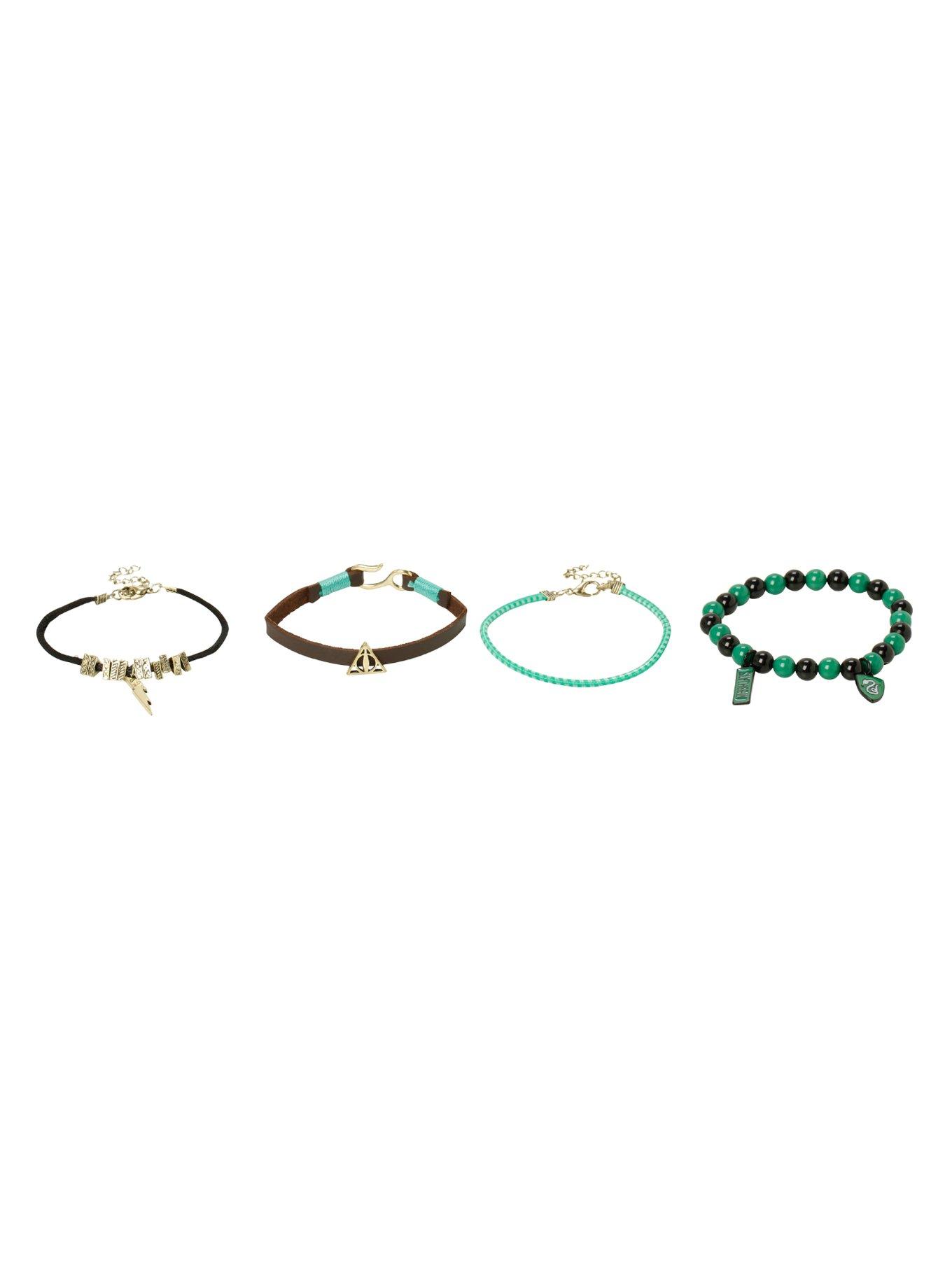 Harry Potter Slytherin Bracelet 4 Pack, , alternate