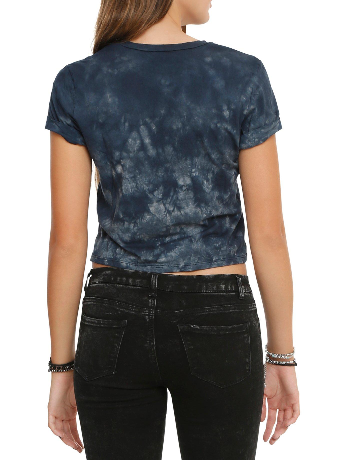 Whatever Tie Dye Crop Top, BLACK, alternate