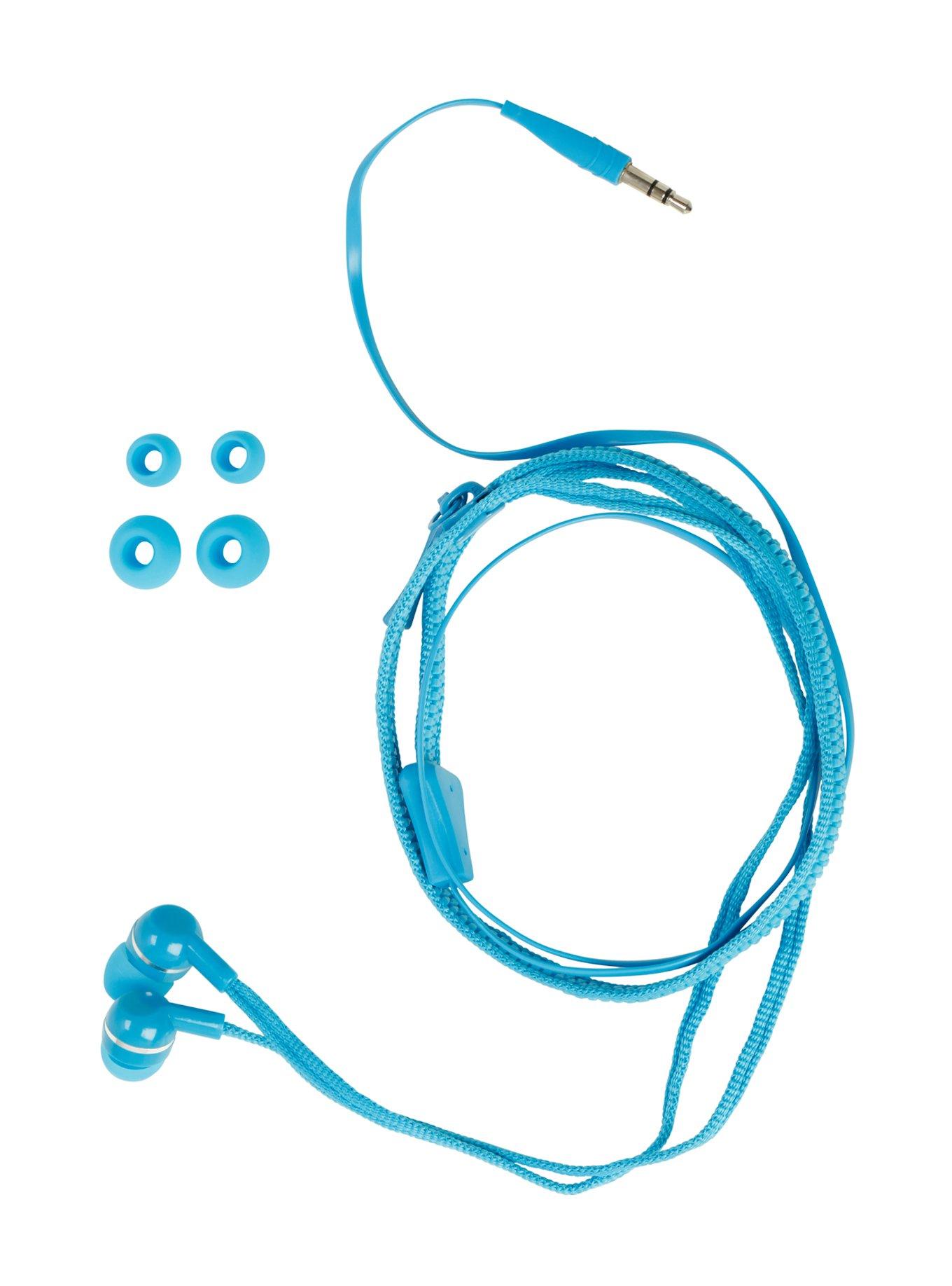 iHip Blue Zipper Earbuds, , alternate