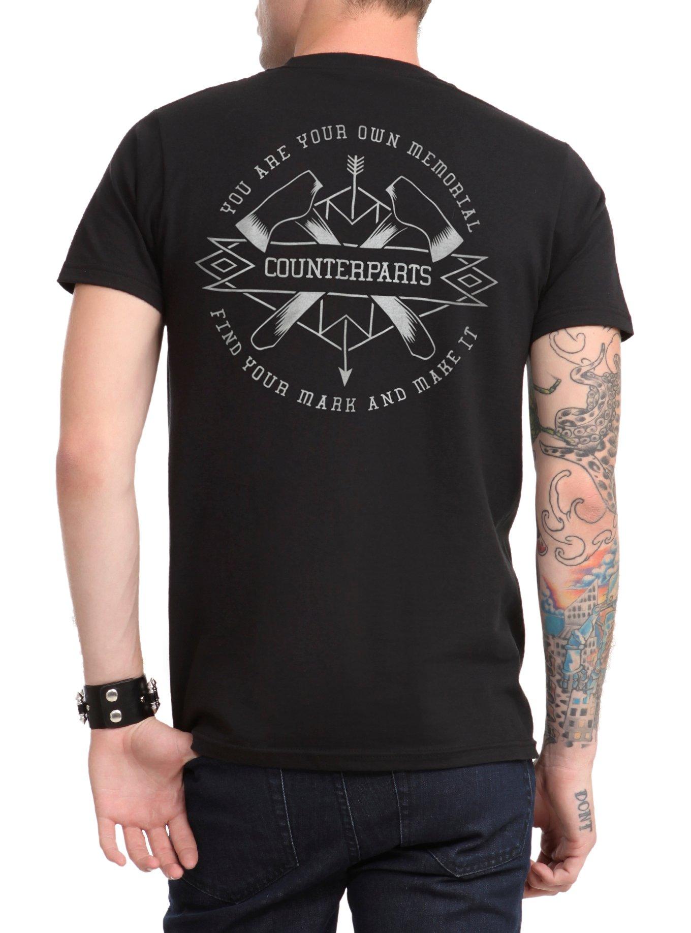Counterparts Axes T-Shirt, BLACK, alternate