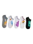Adventure Time Characters No-Show Socks 5 Pair, , alternate