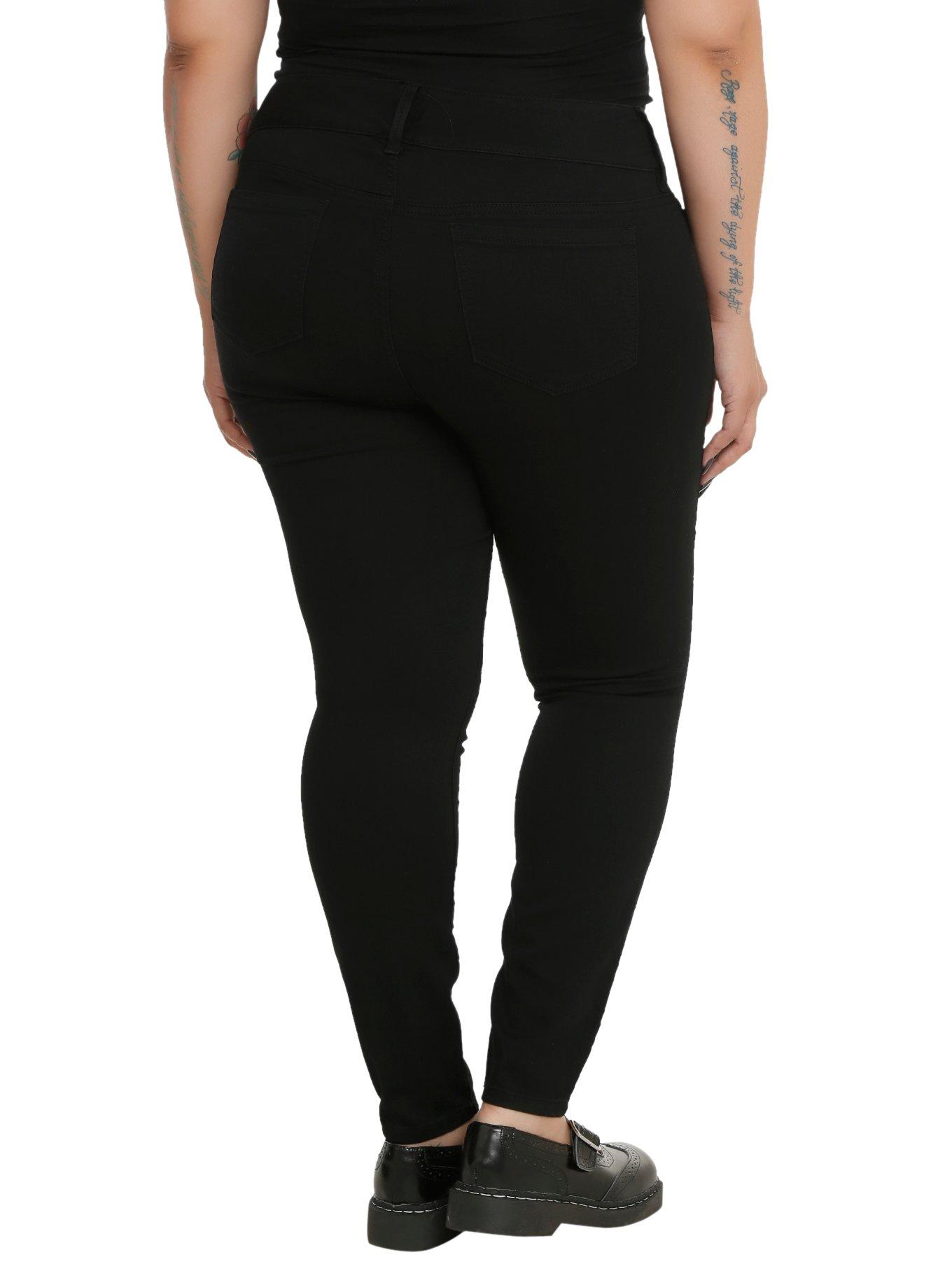 LOVEsick Black Super Skinny Jeans Plus Size, BLACK, alternate