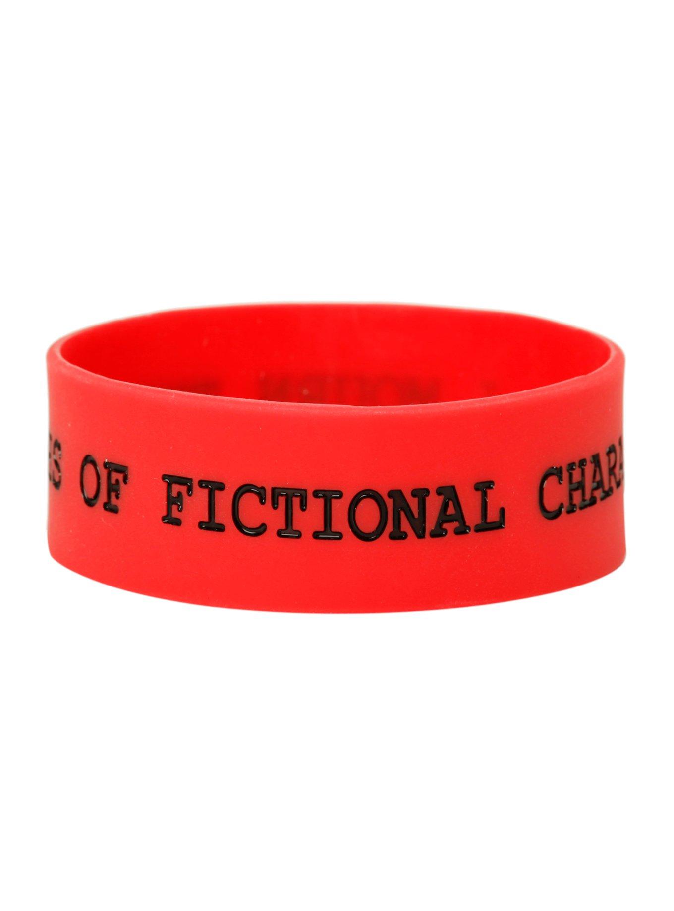 I Mourn The Deaths Of Fictional Characters Rubber Bracelet, , alternate