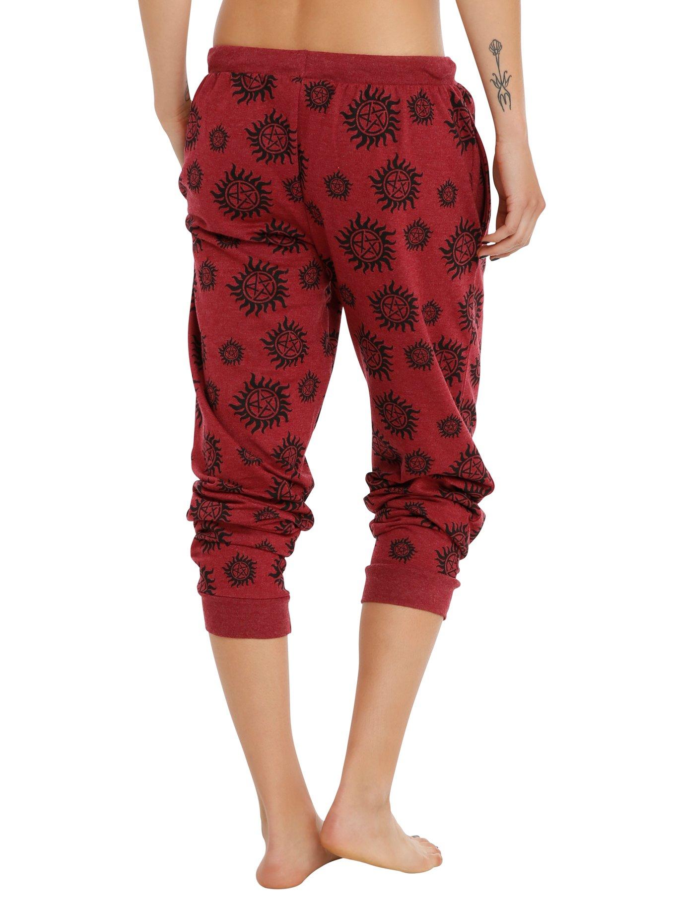 Supernatural Symbols Girls Pajama Pants, , alternate