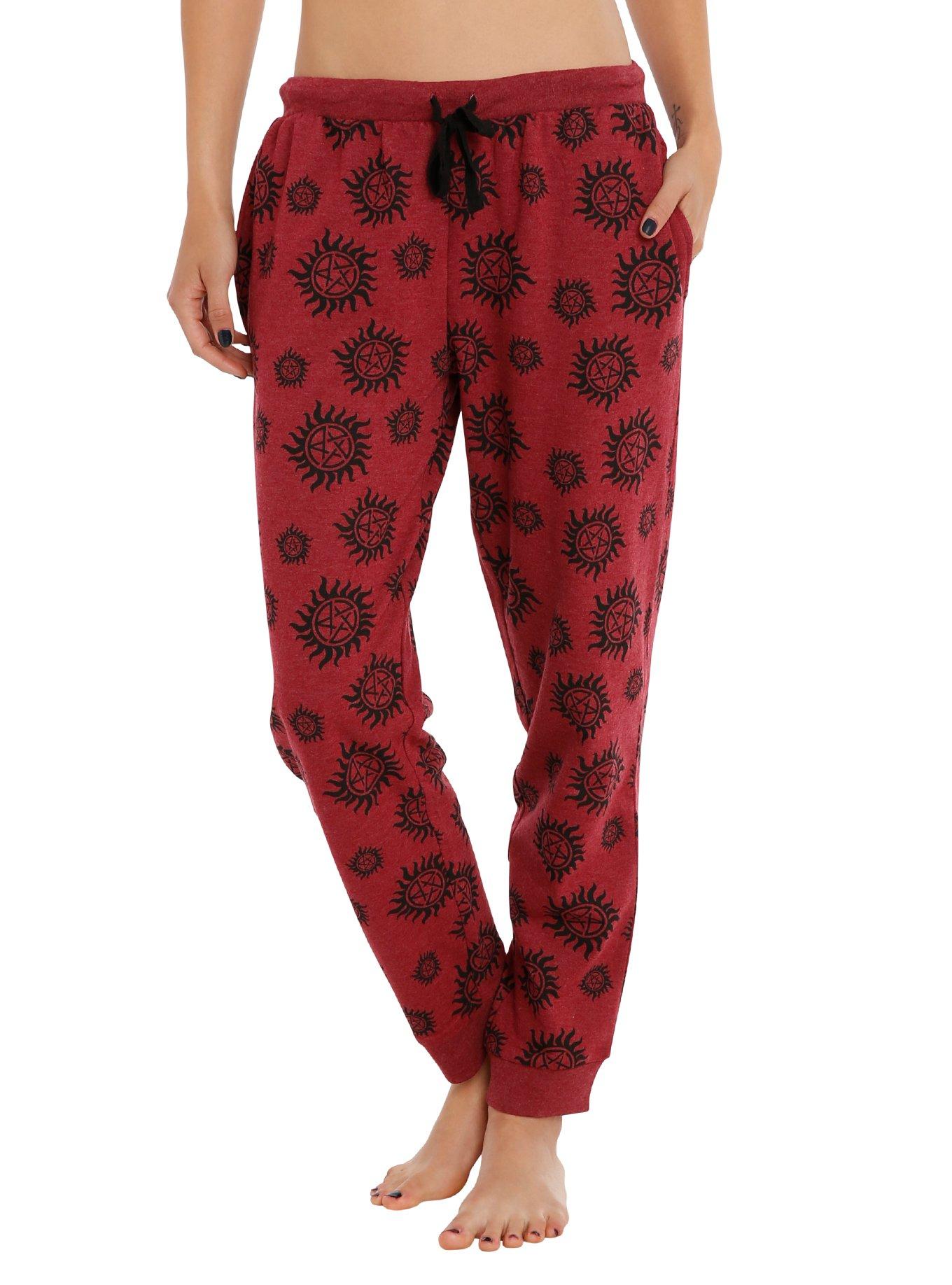 Supernatural Symbols Girls Pajama Pants, , alternate