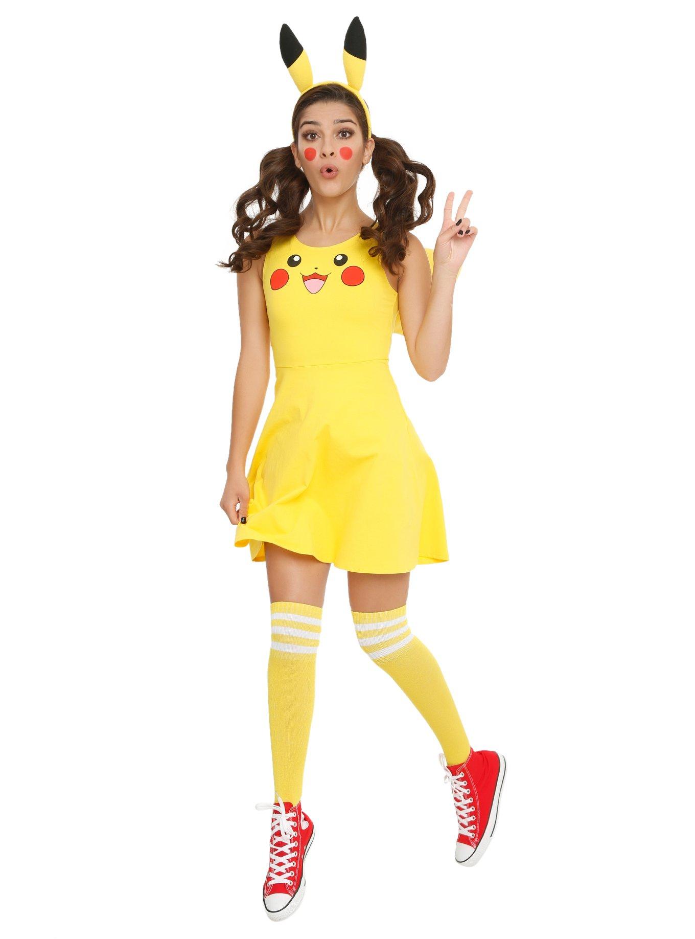 Pokemon Kawaii new wine party yellow Pikachu cartoon creative sexy tutu  dress costume nightclub performance suit Christmas gift