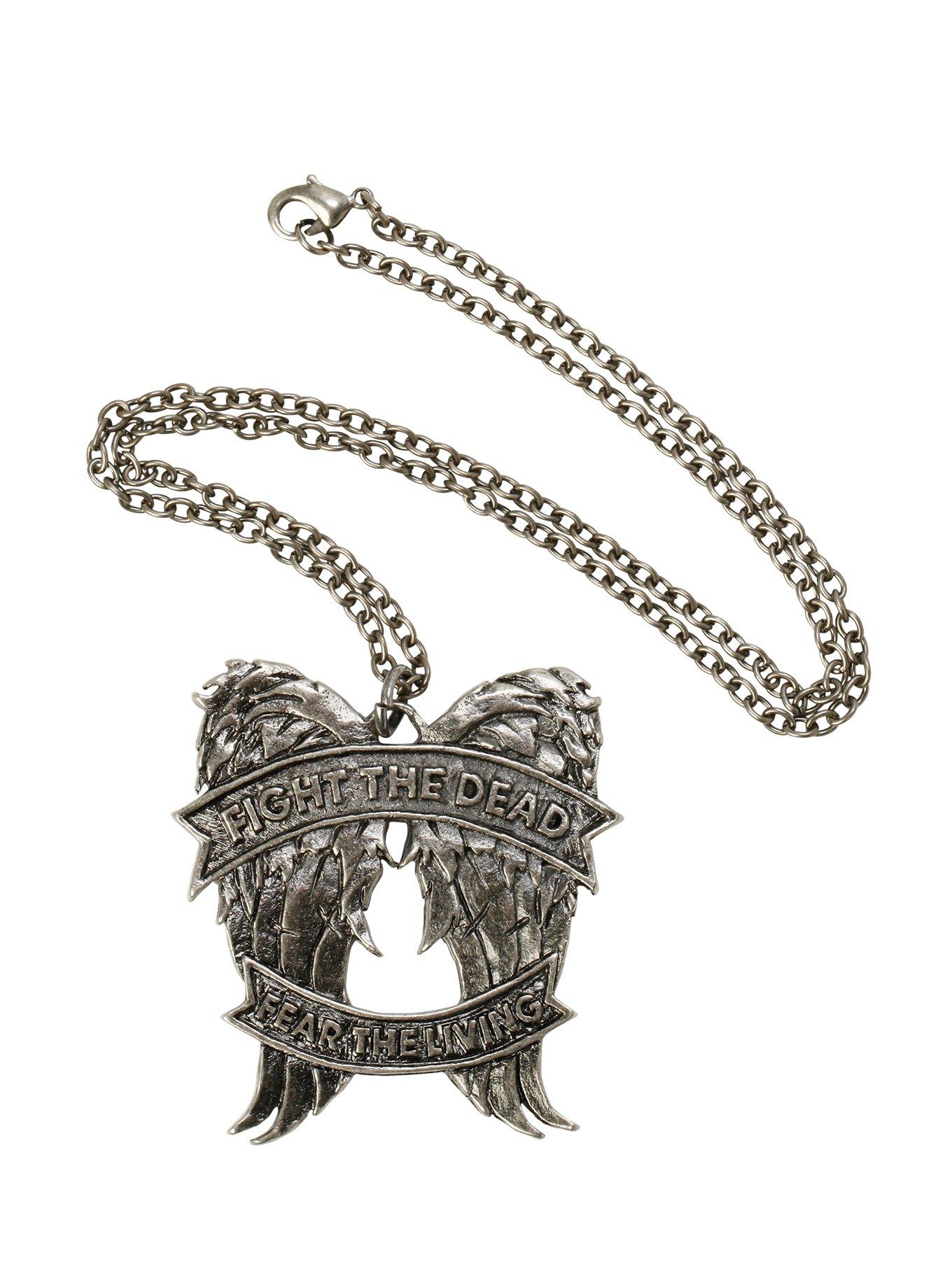 The Walking Dead Fight The Dead Wings Necklace, , alternate