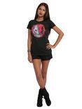 Her Universe Marvel The Avengers: Age Of Ultron Ultron Logo Girls T-Shirt, BLACK, alternate