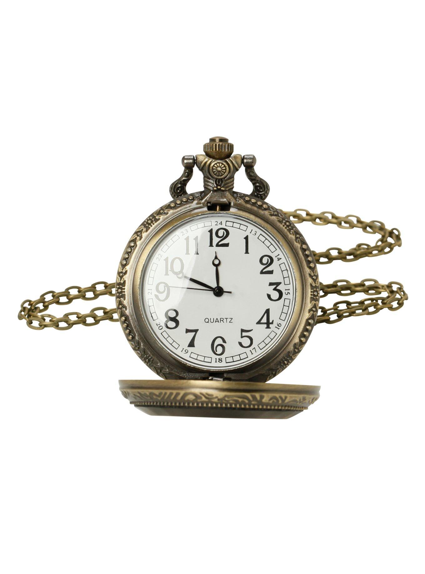 LOVEsick Sherlock Pocket Watch Long Necklace, , alternate