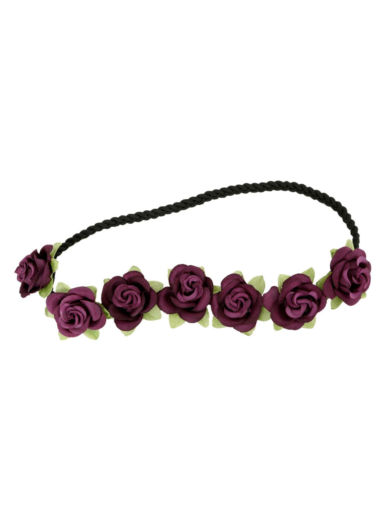 LOVEsick Purple Rose Headband, , alternate