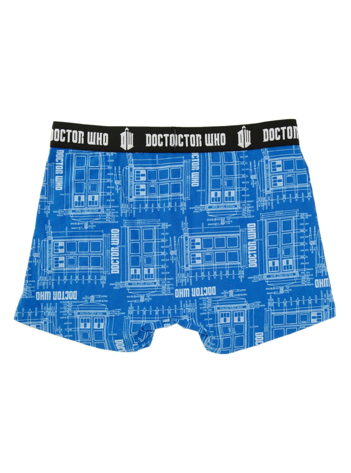 Doctor Who TARDIS Schematic Boxer Briefs, , alternate