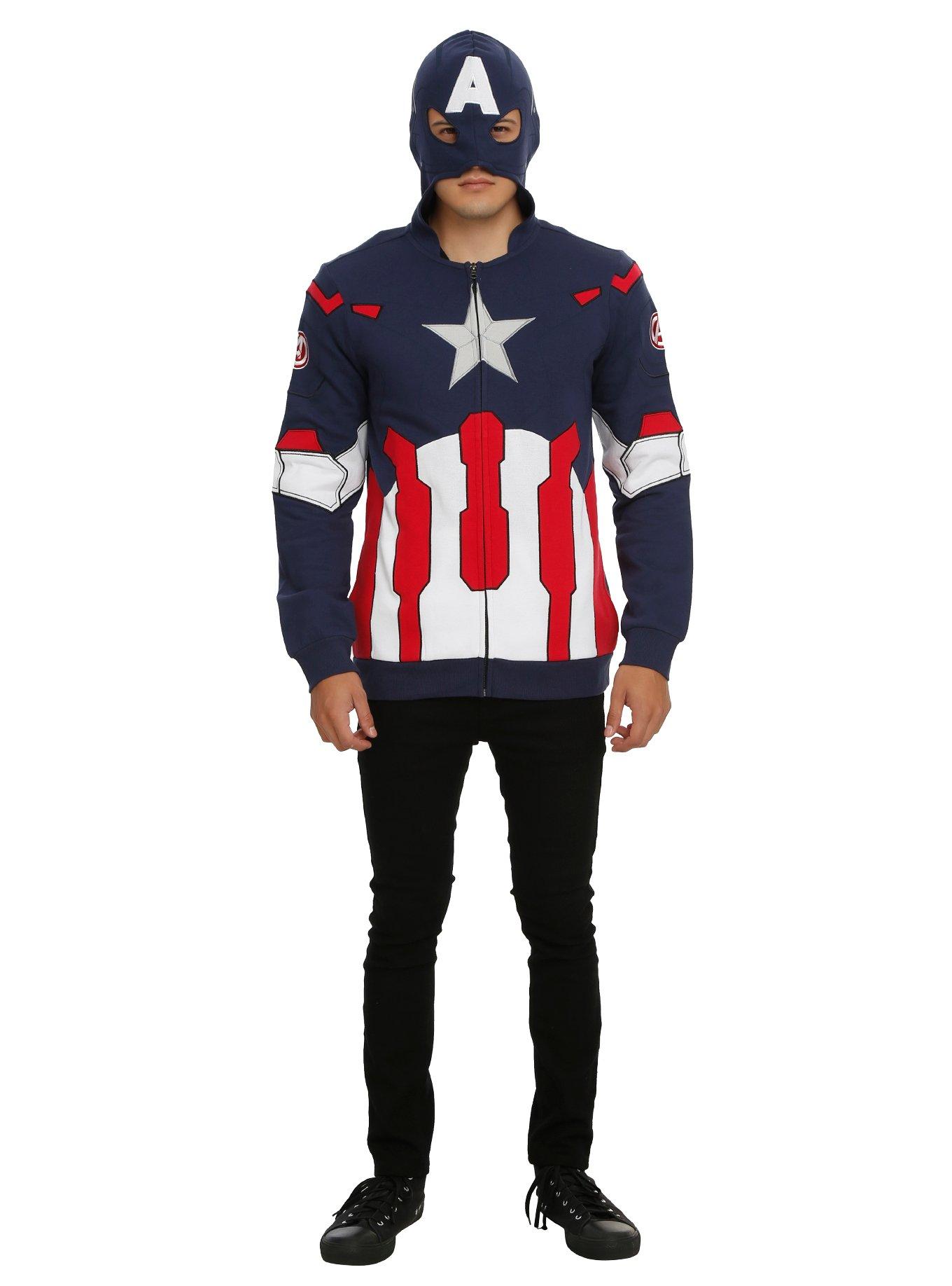 Marvel Universe Captain America Costume Zip Hoodie, , alternate