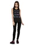 Music Is My Escape Girls Muscle Top, BLACK, alternate