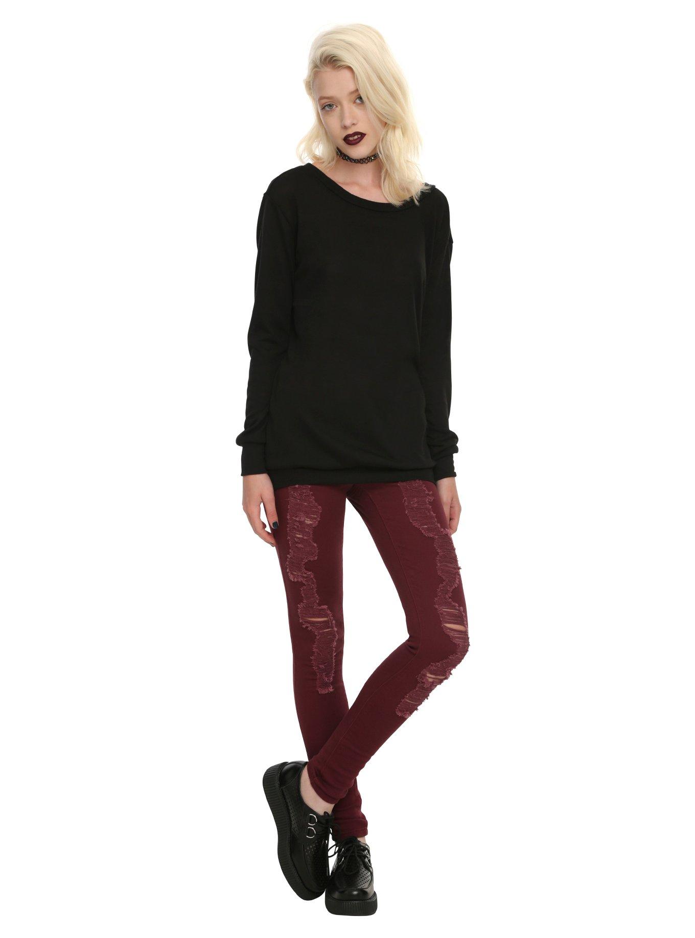 Angel Wings Back Pullover Top, , alternate
