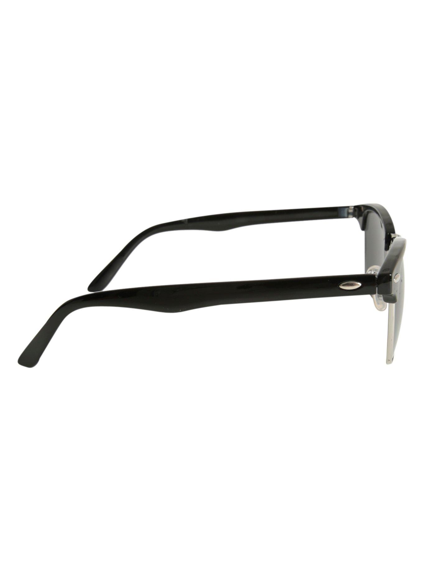 Black Wire Rim Sunglasses, , alternate