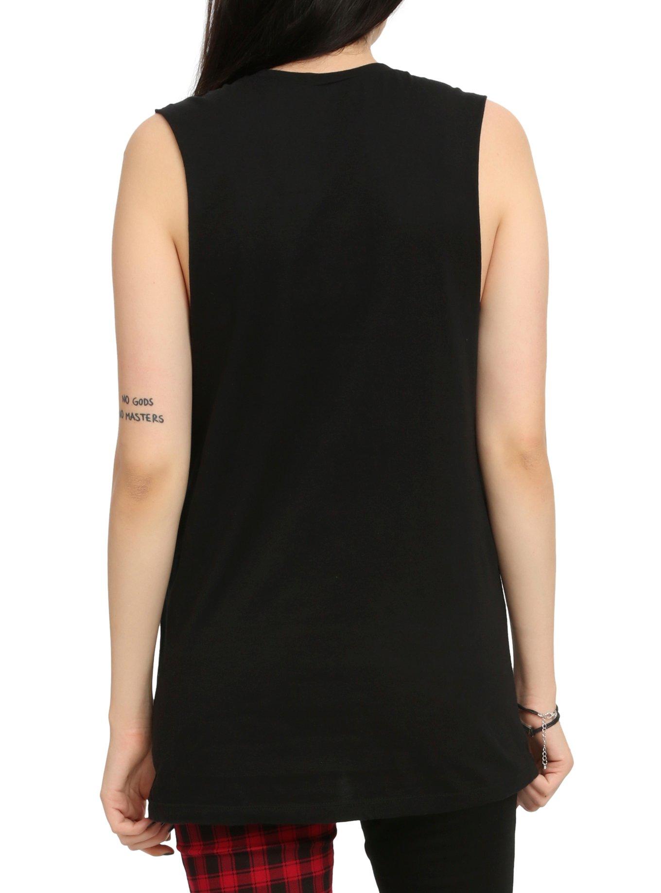 Skelanimals Kit Are You Kitten Me? Girls Muscle Top, BLACK, alternate