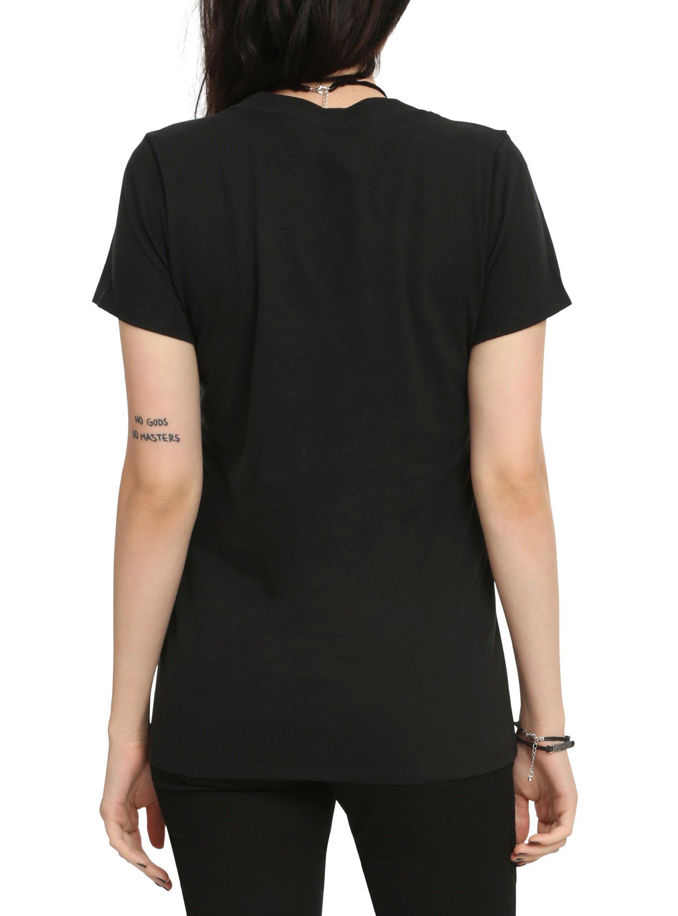 Skelanimals Bonita Love You Forever Girls V-Neck T-Shirt, BLACK, alternate