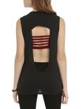 Dripping Rib Cage Girls Muscle Top, BLACK, alternate