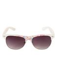 White Sprinkles Half-Rim Sunglasses, , alternate