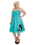 Disney The Little Mermaid Shell Dot Print Dress Plus Size, BLACK, alternate