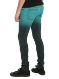 RUDE Teal Ombre Skinny Jeans, , alternate