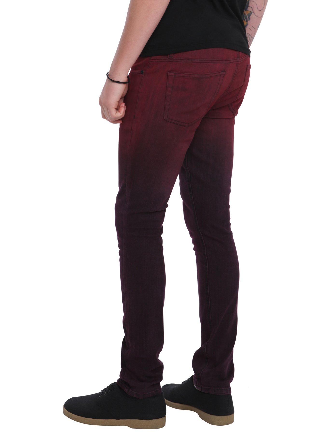 RUDE Red Ombre Super Skinny Jeans, , alternate