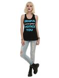 Senpai Is Never Going To Notice You Girls T-Shirt, BLACK, alternate