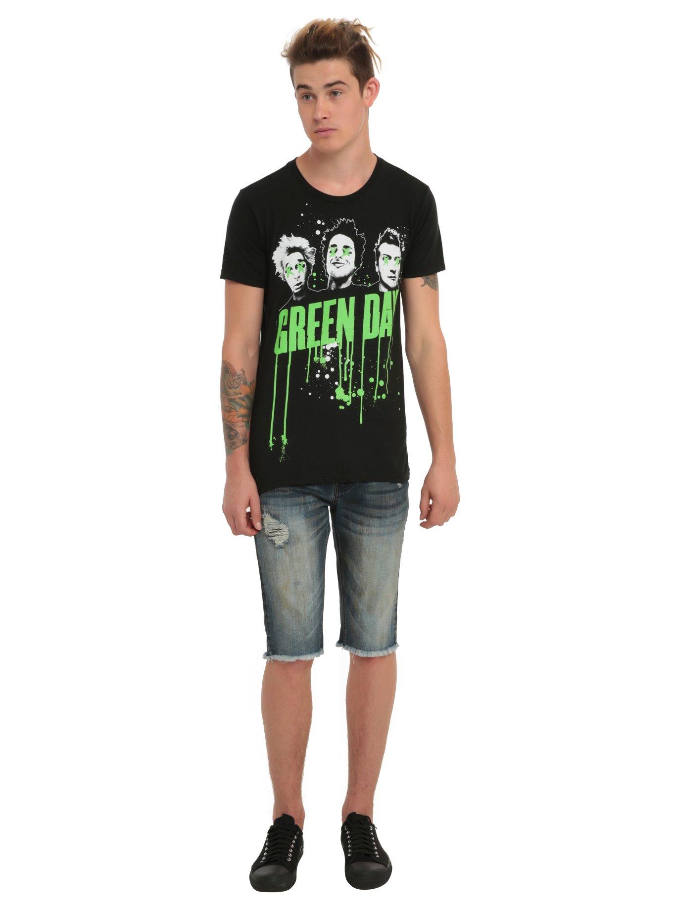 Green Day X Eyes T-Shirt, BLACK, alternate