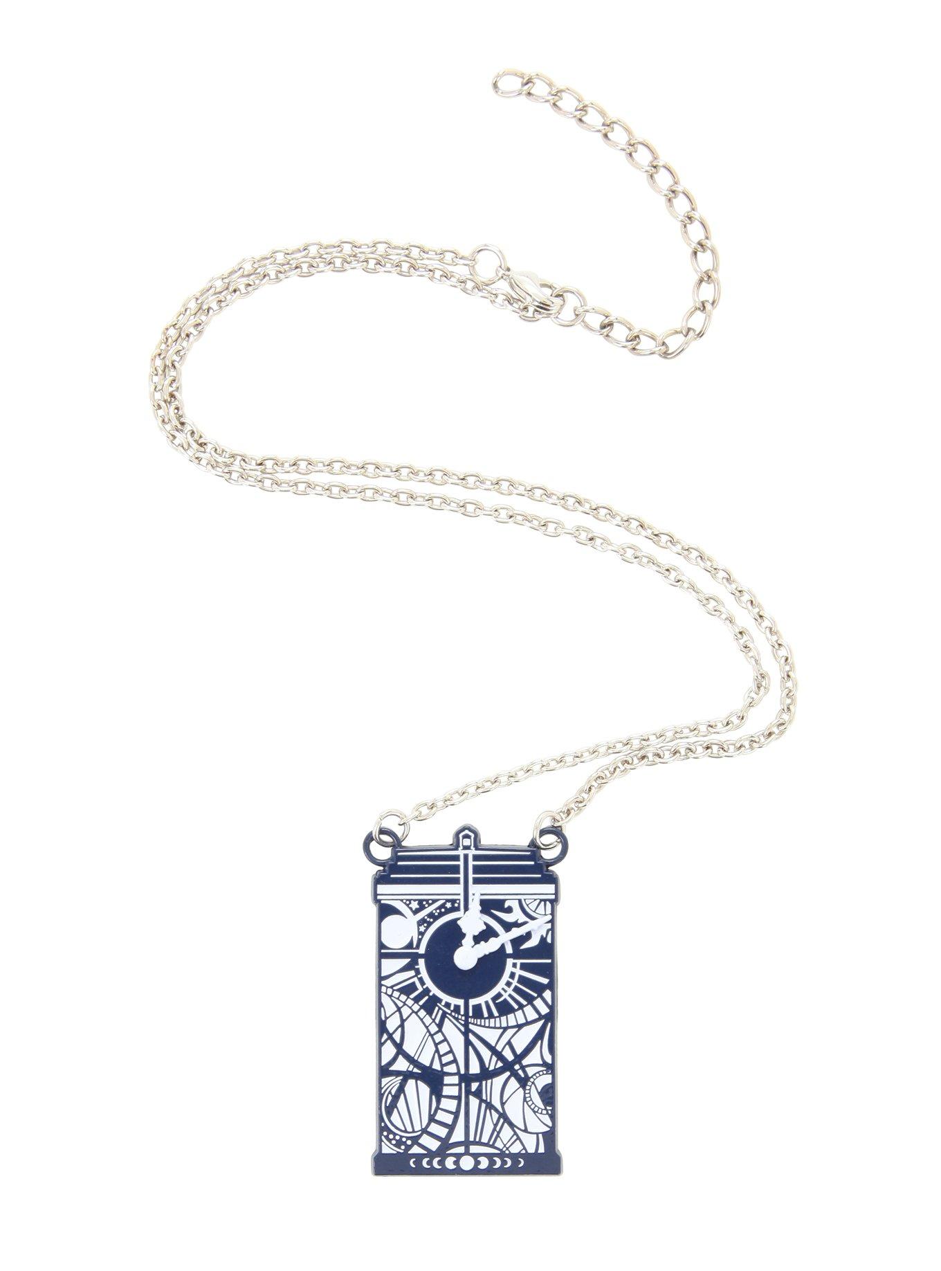 Doctor Who Gallifreyan Clock TARDIS Necklace, , alternate