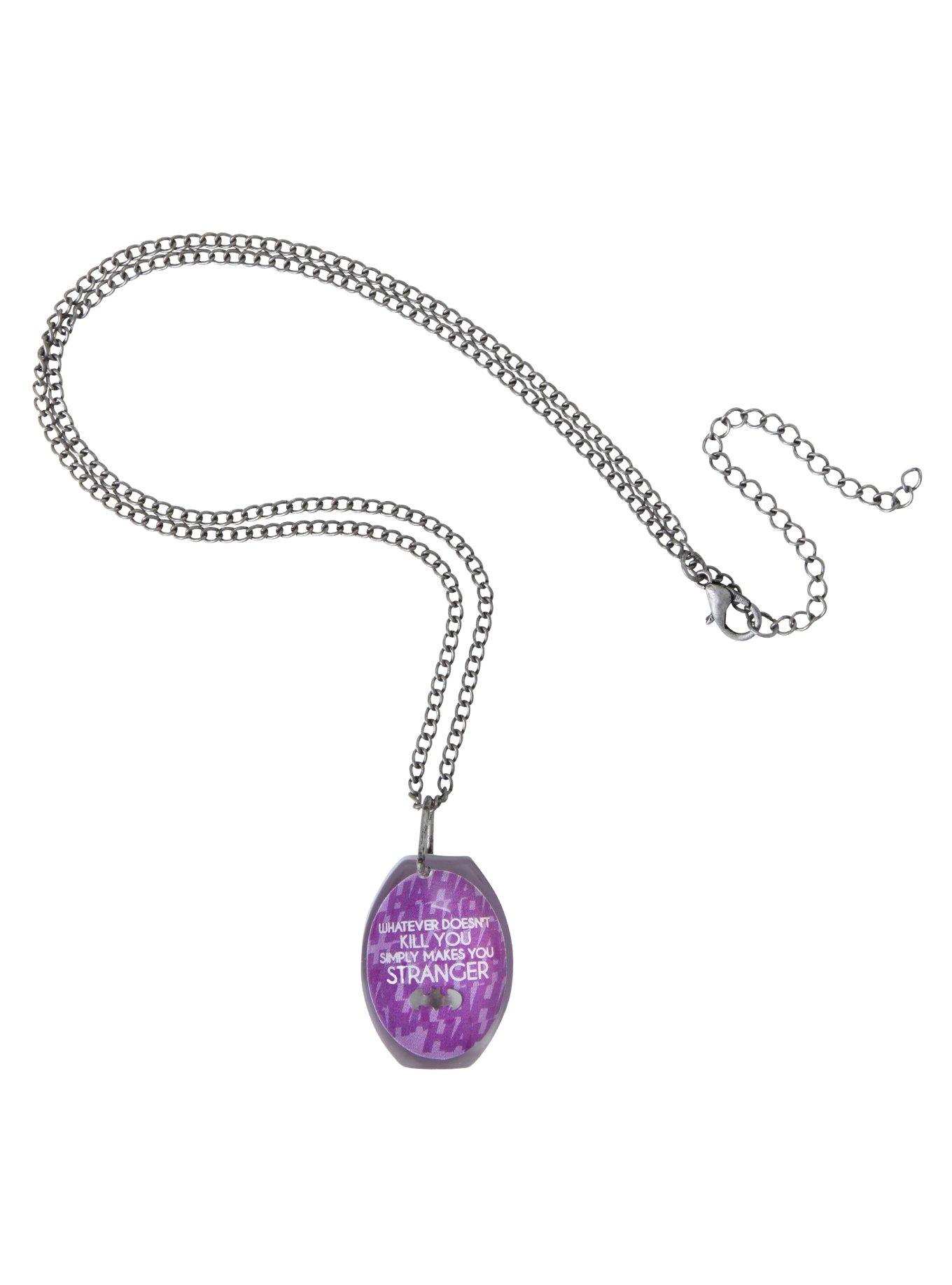 DC Comics Batman The Joker Whatever Doesn't Kill You Necklace, , alternate