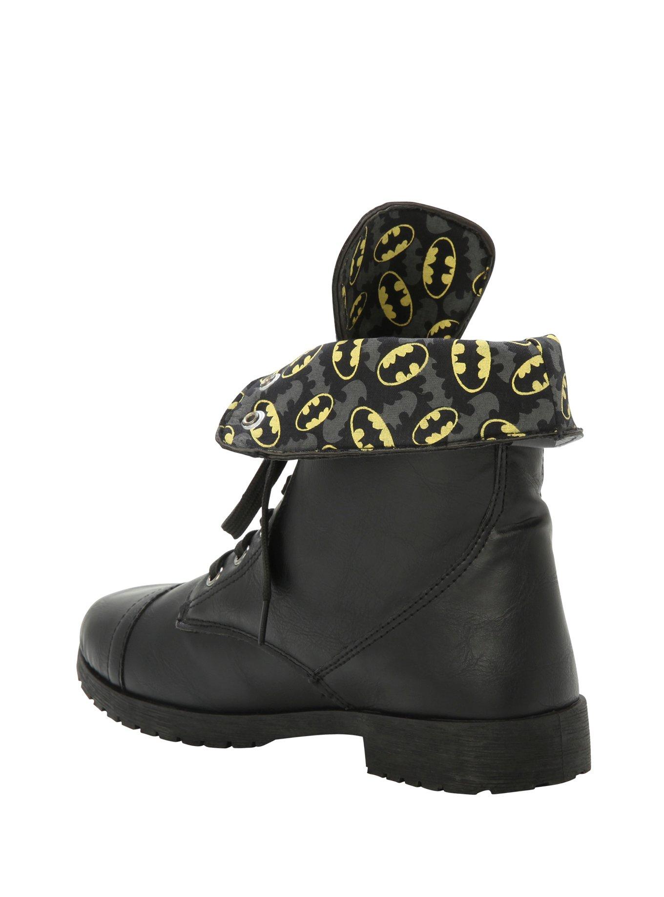 DC Batman Logos Combat Boots, , alternate