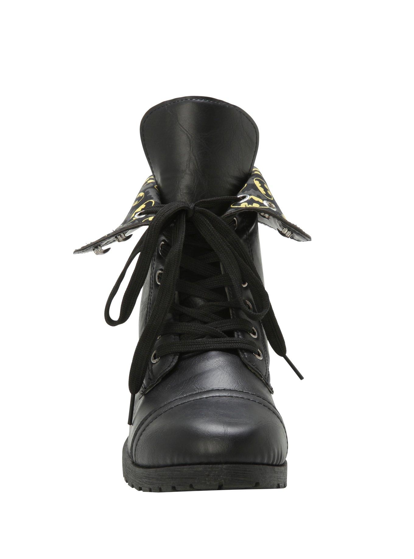 DC Batman Logos Combat Boots, , alternate