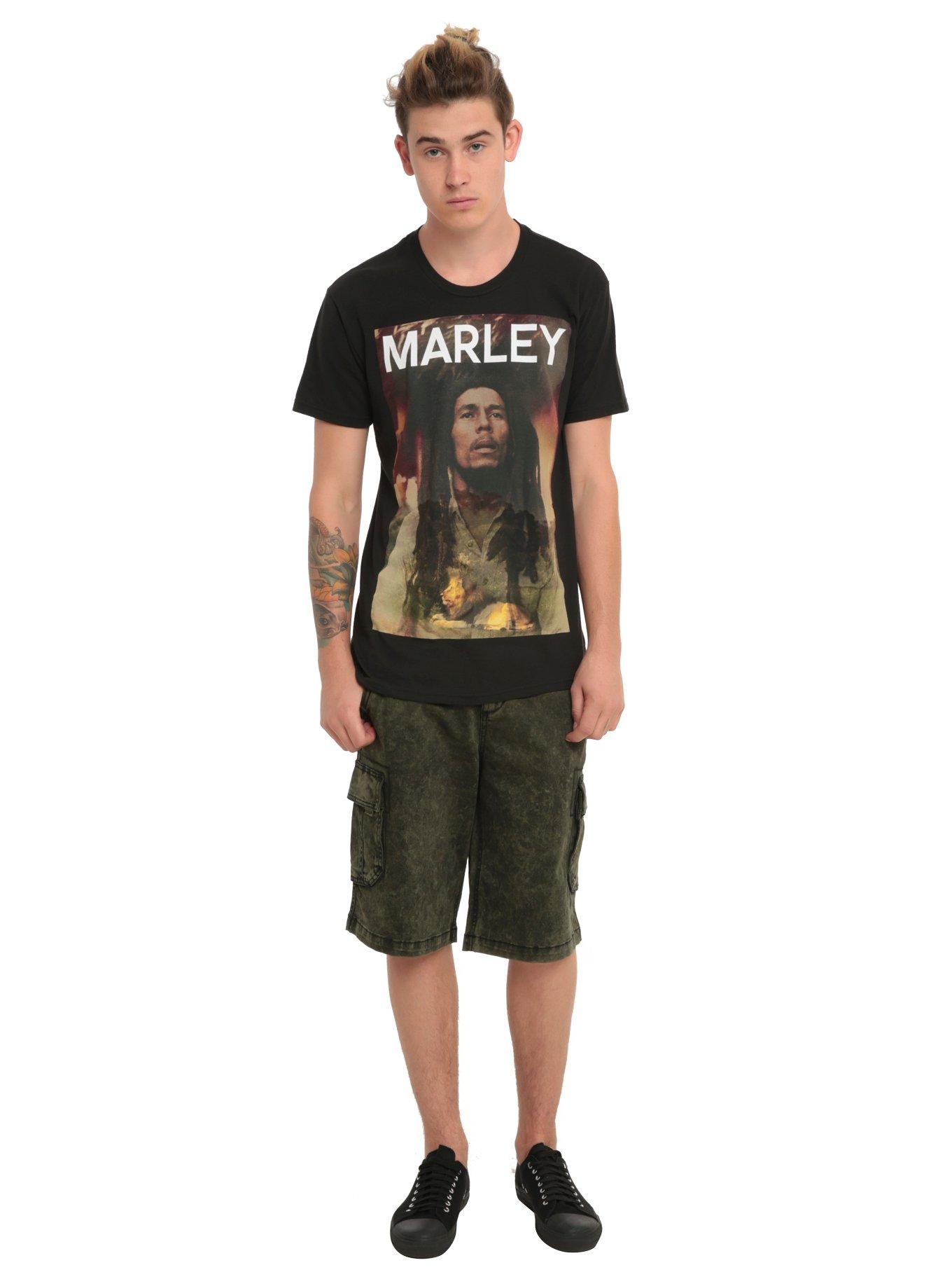 Bob Marley Photo Lion T-Shirt, BLACK, alternate
