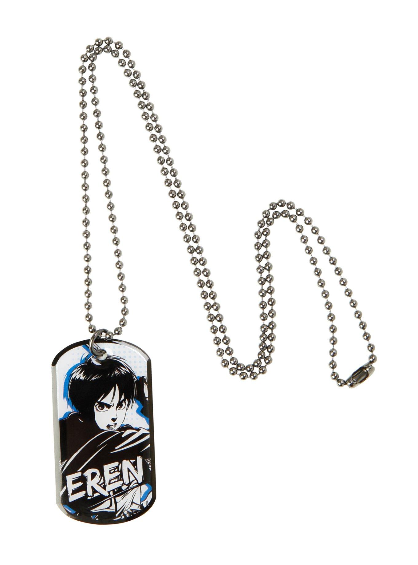 Attack On Titan Eren Dog Tag Necklace, , alternate
