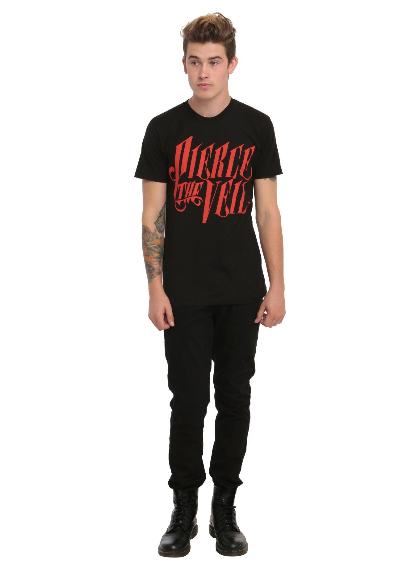 Pierce The Veil Logo T-Shirt, BLACK, alternate