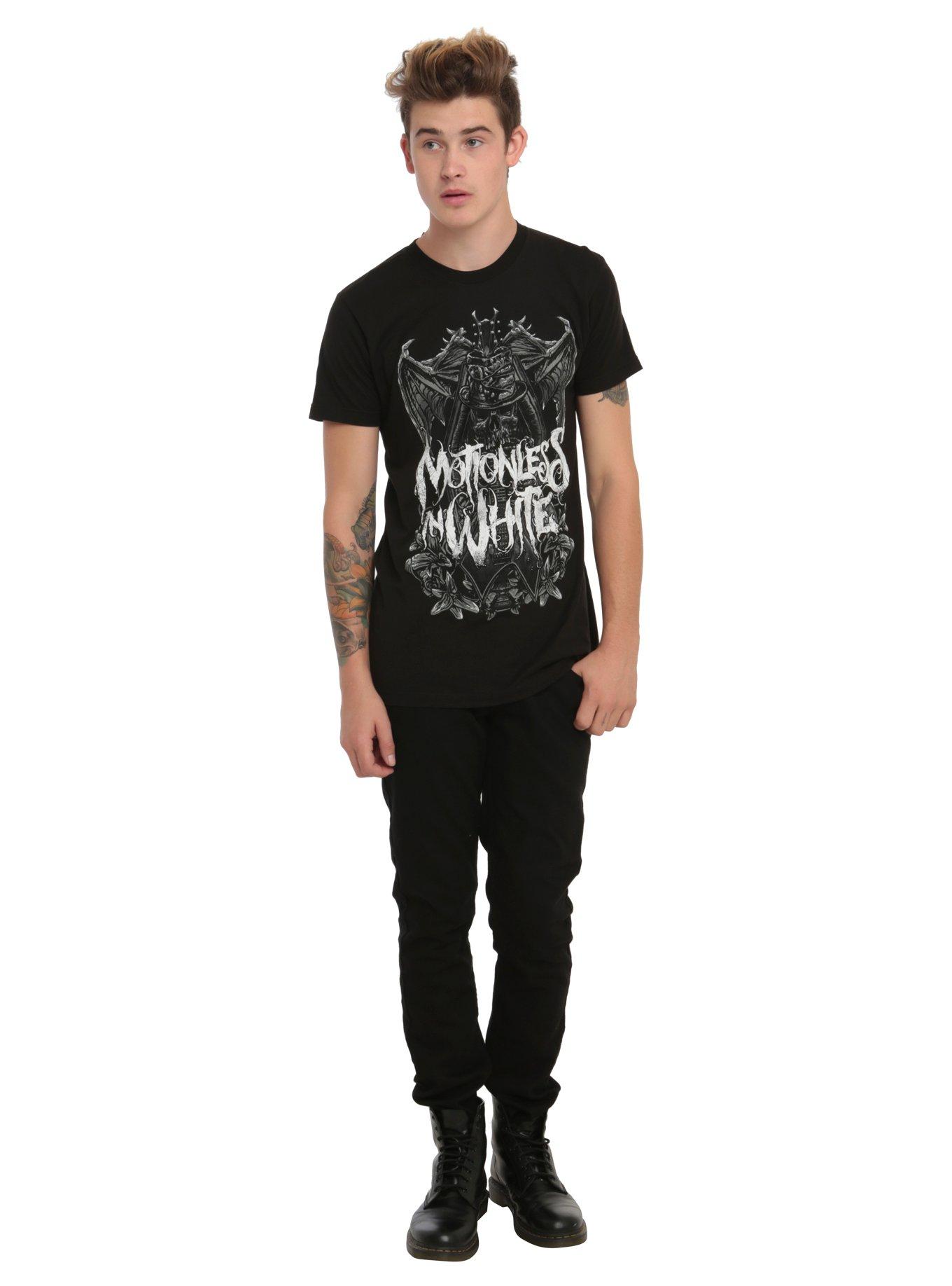 Motionless In White Skull Top Hat T-Shirt, BLACK, alternate