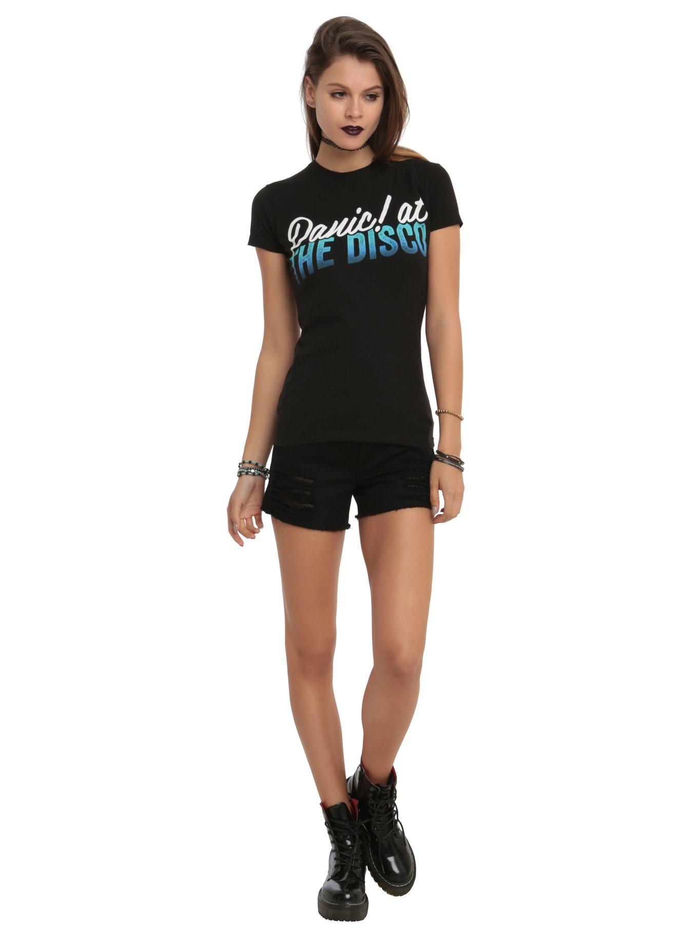 Panic! At The Disco Ombre Logo Girls T-Shirt, BLACK, alternate