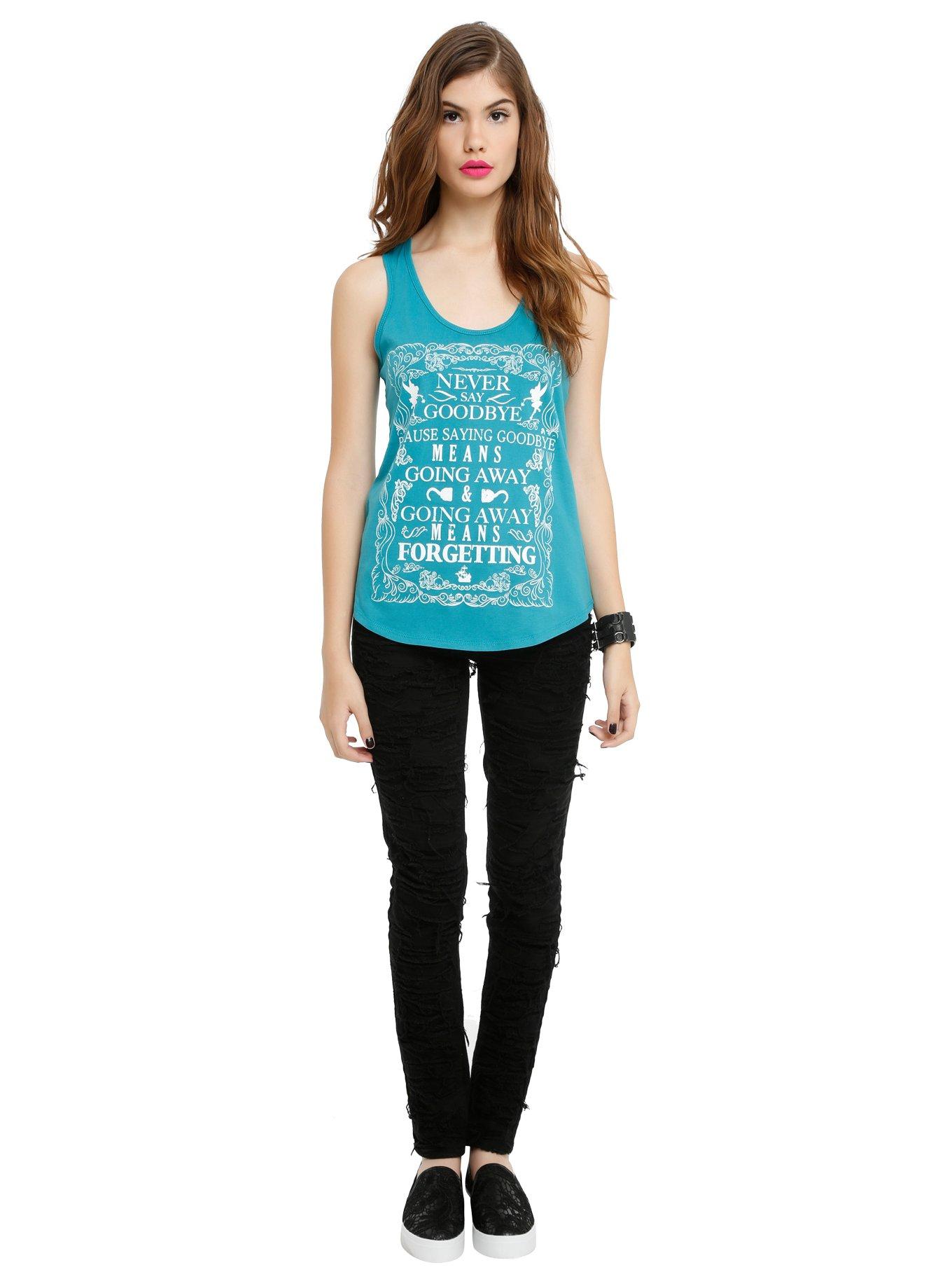 Disney Peter Pan Never Say Goodbye Girls Tank Top, , alternate