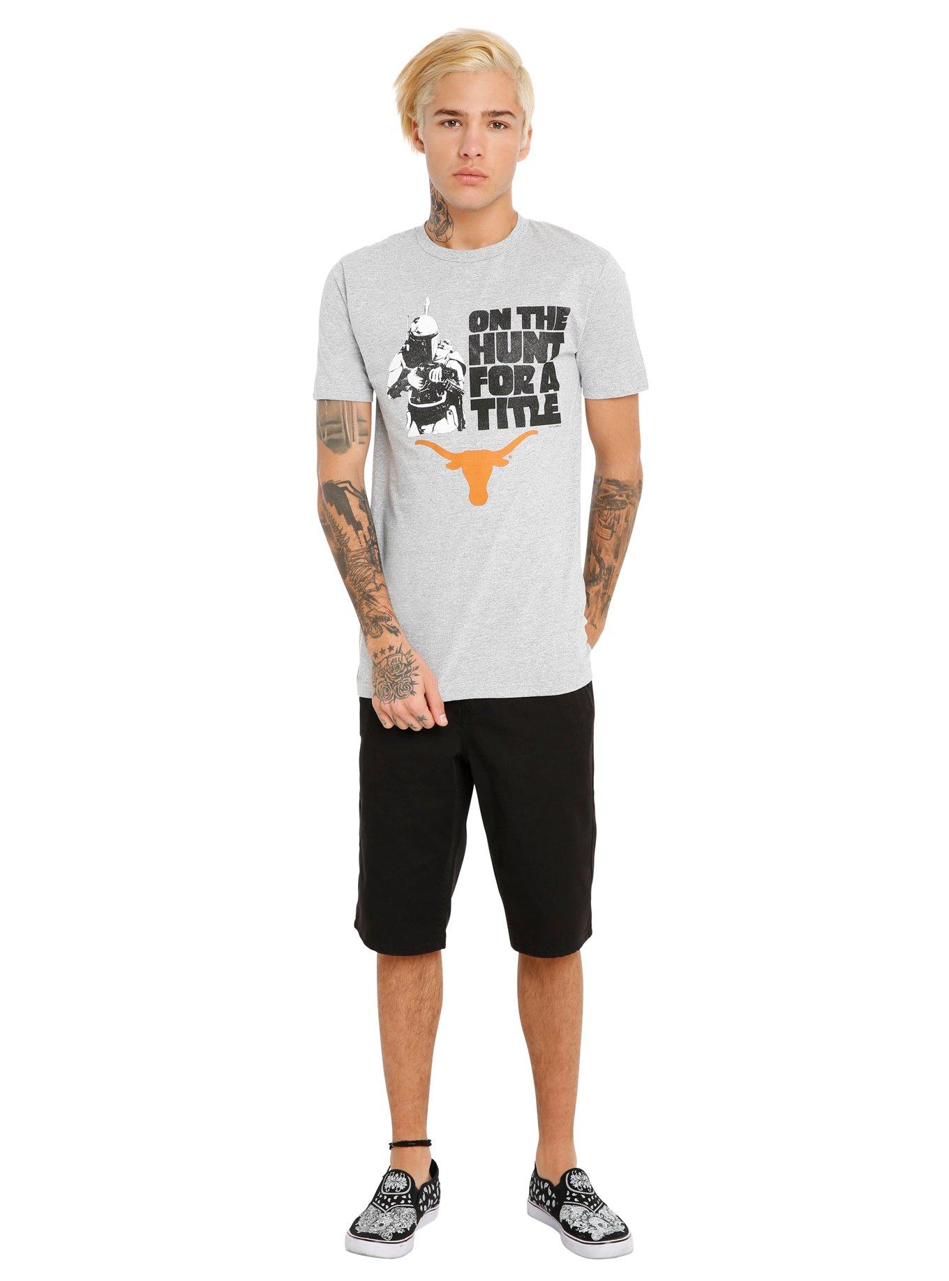 Star Wars NCAA Texas Boba Fett T-Shirt, BLACK, alternate