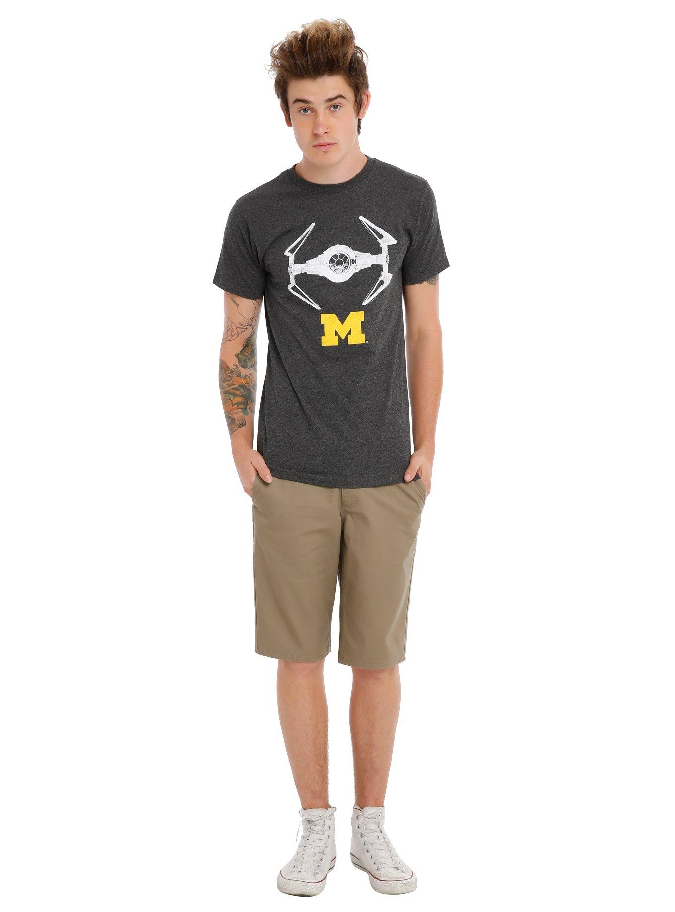 Star Wars NCAA Michigan TIE Fighter T-Shirt, , alternate