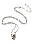 LOVEsick Hematite Opal Brain Skull Long Necklace, , alternate