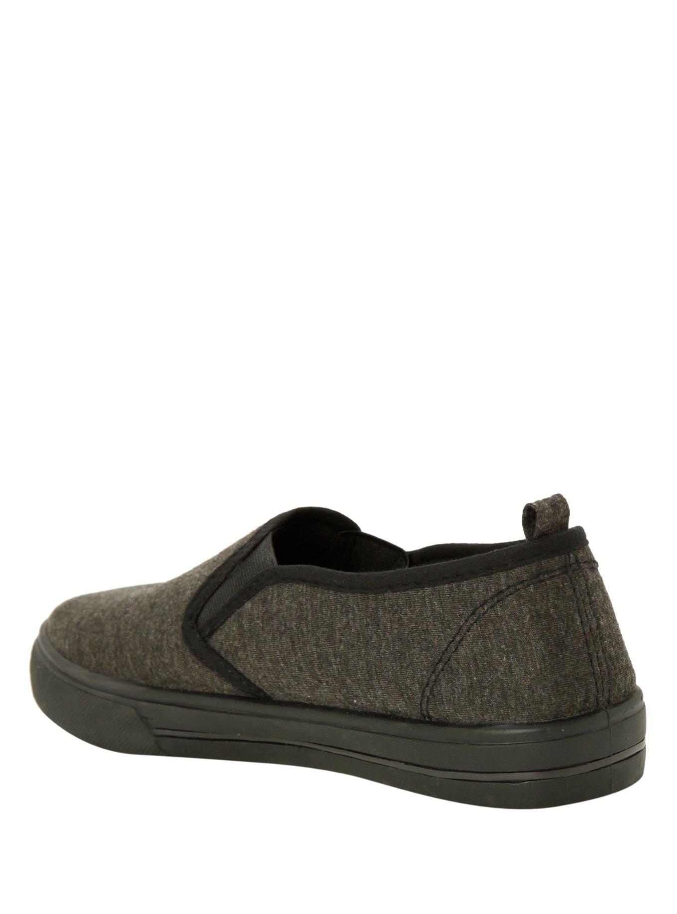 Grey Slip-On Shoes, BLACK, alternate